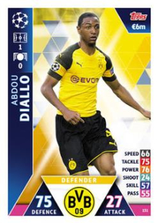 Abdou Diallo Borussia Dortmund 2018/19 Topps Match Attax CL #131