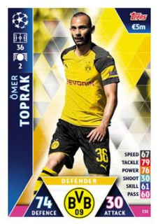 Omer Toprak Borussia Dortmund 2018/19 Topps Match Attax CL #132