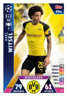 Axel Witsel Borussia Dortmund 2018/19 Topps Match Attax CL #134