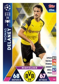 Thomas Delaney Borussia Dortmund 2018/19 Topps Match Attax CL #141
