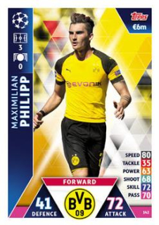 Maximilian Philipp Borussia Dortmund 2018/19 Topps Match Attax CL #142