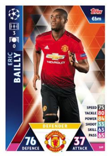 Eric Bailly Manchester United 2018/19 Topps Match Attax CL #169