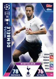 Mousa Dembele Tottenham Hotspur 2018/19 Topps Match Attax CL #193