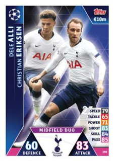 Dele Alli / Christian Eriksen Tottenham Hotspur 2018/19 Topps Match Attax CL Midfield Duo #198