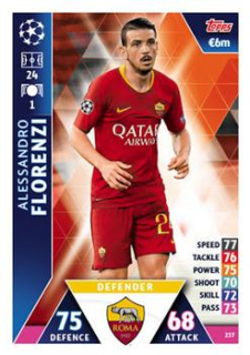 Alessandro Florenzi AS Roma 2018/19 Topps Match Attax CL #237