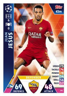 Juan Jesus AS Roma 2018/19 Topps Match Attax CL #241