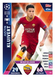 Justin Kluivert AS Roma 2018/19 Topps Match Attax CL #246
