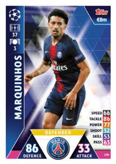 Marquinhos Paris Saint-Germain 2018/19 Topps Match Attax CL #278