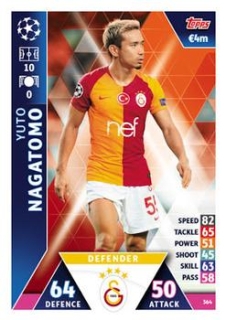 Yuto Nagatomo Galatasaray AS 2018/19 Topps Match Attax CL #364
