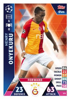 Henry Onyekuru Galatasaray AS 2018/19 Topps Match Attax CL #375