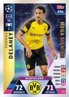 Thomas Delaney Borussia Dortmund 2018/19 Topps Match Attax CL Mega Signing #423