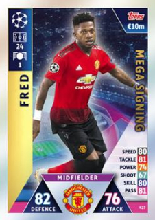 Fred Manchester United 2018/19 Topps Match Attax CL Mega Signing #427