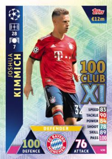Joshua Kimmich Bayern Munchen 2018/19 Topps Match Attax CL 100 Club XI #430