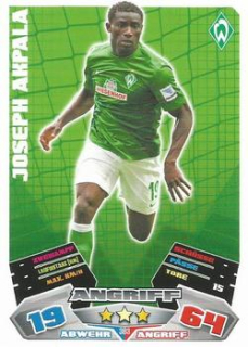Joseph Akpala Werder Bremen 2012/13 Topps MA Bundesliga Extra #383