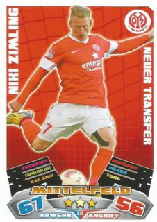 Niki Zimling 1. FSV Mainz 05 2012/13 Topps MA Bundesliga Extra #414