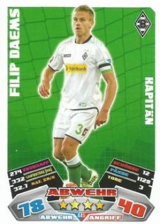 Filip Daems Borussia Monchengladbach 2012/13 Topps MA Bundesliga Extra Kapitan #445