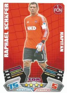 Raphael Schafer 1. FC Nurnberg 2012/13 Topps MA Bundesliga Extra Kapitan #447