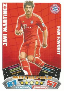 Javi Martinez Bayern Munchen 2012/13 Topps MA Bundesliga Extra Fan Favorit #464