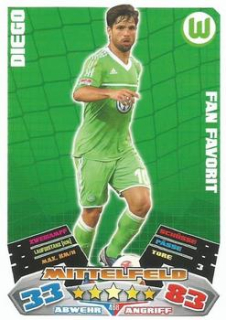 Diego VfL Wolfsburg 2012/13 Topps MA Bundesliga Extra Fan Favorit #468
