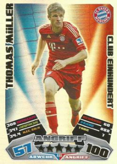 Thomas Muller Bayern Munchen 2012/13 Topps MA Bundesliga Extra Club Einhundert #489