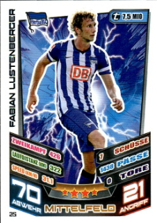 Fabian Lustenberger Hertha Berlin 2013/14 Topps MA Bundesliga #25