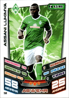 Assani Lukimya Werder Bremen 2013/14 Topps MA Bundesliga #58