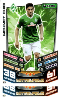 Mehmet Ekici Werder Bremen 2013/14 Topps MA Bundesliga #62