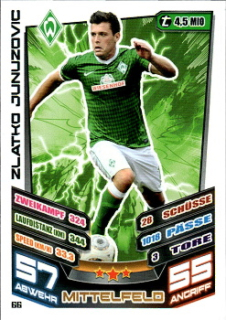 Zlatko Junuzovic Werder Bremen 2013/14 Topps MA Bundesliga #66