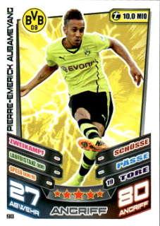 Pierre-Emerick Aubameyang Borussia Dortmund 2013/14 Topps MA Bundesliga #90