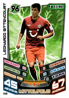 Leonardo Bittencourt Hannover 96 2013/14 Topps MA Bundesliga #158