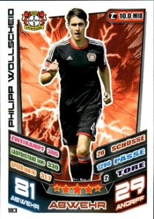 Philipp Wollscheid Bayer 04 Leverkusen 2013/14 Topps MA Bundesliga #183