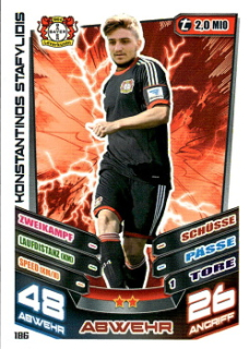 Konstantinos Stafylidis Bayer 04 Leverkusen 2013/14 Topps MA Bundesliga #186
