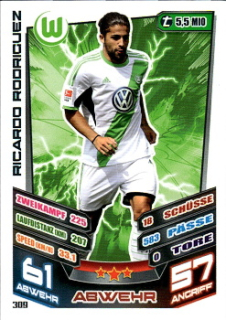 Ricardo Rodriguez VfL Wolfsburg 2013/14 Topps MA Bundesliga #309