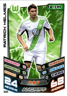 Patrick Helmes VfL Wolfsburg 2013/14 Topps MA Bundesliga #322