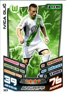 Ivica Olic VfL Wolfsburg 2013/14 Topps MA Bundesliga #323