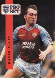 David Platt Aston Villa 1990/91 Pro Set #23