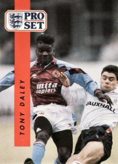 Tony Daley Aston Villa 1990/91 Pro Set #24