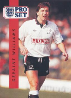 Geraint Williams Derby County 1990/91 Pro Set #68
