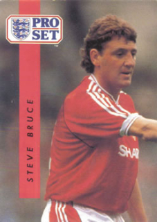 Steve Bruce Manchester United 1990/91 Pro Set #141
