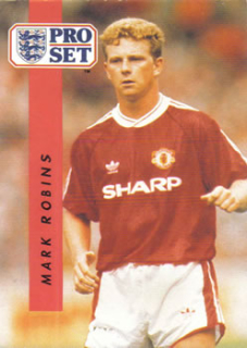 Mark Robins Manchester United 1990/91 Pro Set #150