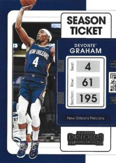 Devonte' Graham New Orleans Pelicans 2021/22 Panini Contenders Basketball Season Ticket #25