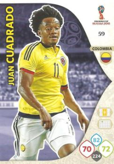 Juan Cuadrado Colombia Panini 2018 World Cup #59