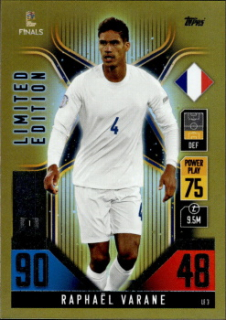 Raphael Varane France Topps Match Attax 101 Road to UEFA Nations League Finals 2022 Limited Edition #LE03