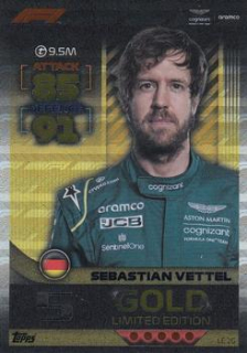 Sebastian Vettel Aston Martin Topps F1 Turbo Attax 2022 Limited Edition #LE-02G