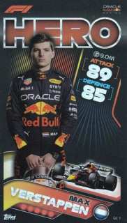 Max Verstappen Red Bull Racing Topps F1 Turbo Attax 2022 XL card #GC01