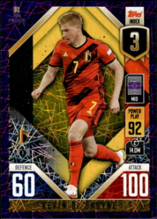 Kevin De Bruyne Belgium Topps Match Attax 101 Road to UEFA Nations League Finals 2022 Purple Foil Parallel #CD3p