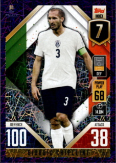 Giorgio Chiellini Italy Topps Match Attax 101 Road to UEFA Nations League Finals 2022 Purple Foil Parallel #CD7p