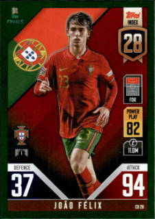 Joao Felix Portugal Topps Match Attax 101 Road to UEFA Nations League Finals 2022 Green Crystal Parallel #CD28g