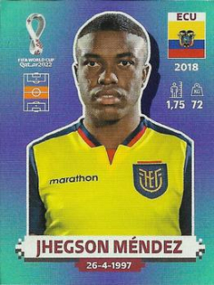 Jhegson Mendez Ecuador samolepka Panini World Cup 2022 Silver version #ECU14