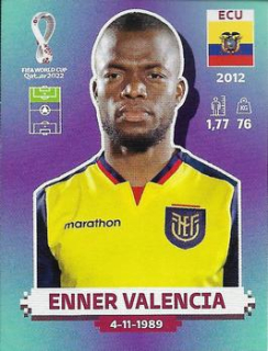 Enner Valencia Ecuador samolepka Panini World Cup 2022 Silver version #ECU20